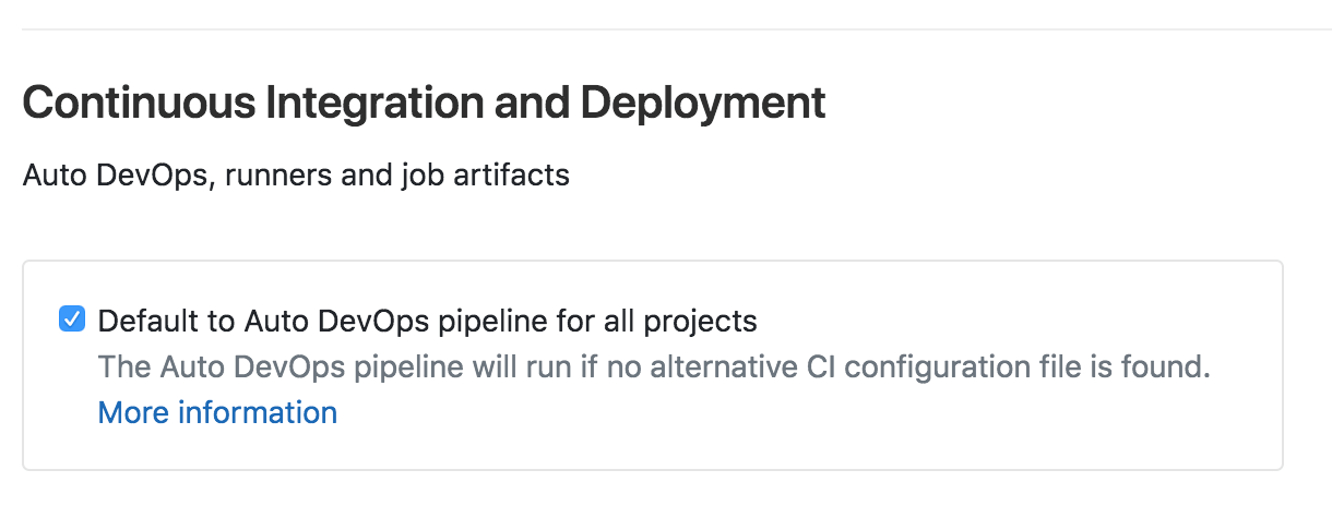 Auto DevOps enabled by default