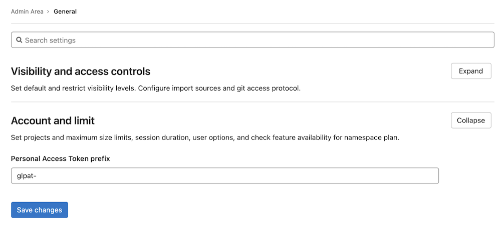 New GitLab access token prefix and detection