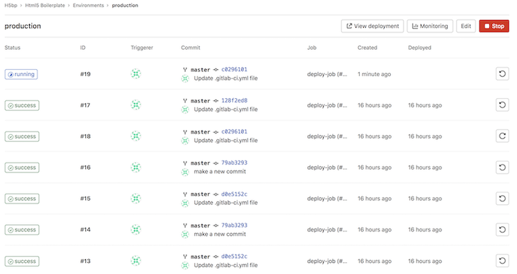 Order deployment by deployed time